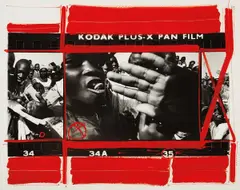 School out, Dakar by William Klein, 1963, Gelatin silver print with red enamel paint, printed later, offered Apr 2016
