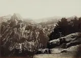 Carleton Watkins, The Half Dome, Vernal and Nevada Falls, from Glacier Point Yosemite, 1878-1881, Mammoth-plate albumen print