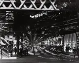 Under the El at the Battery, New York by Berenice Abbott, 1936, Gelatin silver print, printed 1982, sold Apr 2016