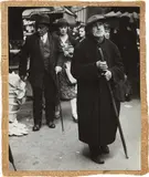 Lisette Model, Beggar, Paris, 1937, Gelatin silver print, mounted to newspaper