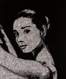 Audrey Hepburn from Pictures of Diamonds by Vik Muniz, 2005, Chromogenic print, sold Apr 2016