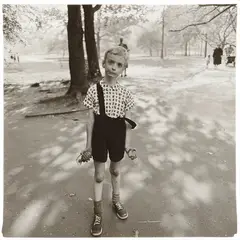 Diane Arbus, Child with a toy hand grenade in Central Park, N.Y.C., 1962, Gelatin silver print, printed later by Neil Selkirk