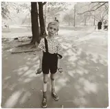 Child with a toy hand grenade in Central Park, N.Y.C. by Diane Arbus, 1962, Gelatin silver print, printed later by Neil Selkirk, sold Oct 2016