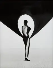 Herb Ritts, Versace Dress, Back View, El Mirage, 1990, Gelatin silver print