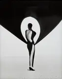 Herb Ritts, Versace Dress, Back View, El Mirage, 1990, Gelatin silver print