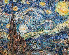 Vik Muniz, Starry Night, after Van Gogh from Pictures of Magazines 2, 2012, Chromogenic print, mounted
