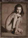 Albert Watson, Kate Moss, Marrakech, 1993, Uniquely toned archival pigment print, Diasec mounted, printed later from the reverse side of the original Polaroid
