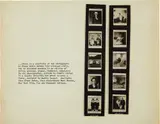 Diane Arbus, Promotion Flyer for 'A Box of Ten Photographs', 1970-1971, Two gelatin silver contact sheet strips affixed to paper support with typed description and purchasing information for A Box of Ten Photographs