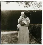 Toddler being held in garden, N.J. by Diane Arbus, 1968, Gelatin silver print, sold Oct 2016