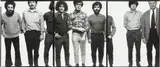 The Chicago Seven, Chicago, September 25 by Richard Avedon, 1969, Gelatin silver print triptych, hinged and flush-mounted as one panorama, printed 1975, sold Oct 2016