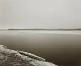 Robert Adams, Concrete and ice, Missouri River, Clay County, South Dakota, 1977, Gelatin silver print, printed 1983