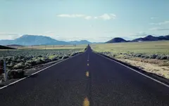 Doug Hall, Highway 50, Nevada #1, 1998, Chromogenic print, flush-mounted
