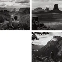 Kwong Chi Tseng, Grand Canyon, Arizona; Monument Valley, Arizona; Banff National Park, Alberta, Canada, 1986-1987, Three gelatin silver prints, printed 1997