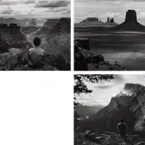 Kwong Chi Tseng, Grand Canyon, Arizona; Monument Valley, Arizona; Banff National Park, Alberta, Canada, 1986-1987, Three gelatin silver prints, printed 1997