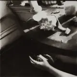 But lately i find a sliver of a mirror is simply to slice an eye lid by Francesca Woodman, 1979, Gelatin silver print, printed later, sold Oct 2016