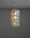 "Spirales" lantern (grand modèle), Marcilhac no. 2239 by René Lalique, designed 1927, Mold-blown glass, frosted glass, nickel-plated metal, offered Jun 2016
