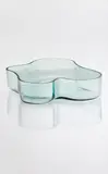 Dish, model no. 3035, from the "Eskimoerindens skinnbuxa" sketch series by Alvar Aalto, designed 1936, Mold-blown green glass, sold Jun 2016