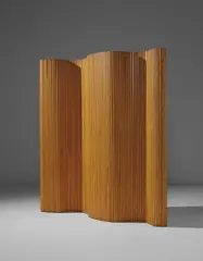 Large folding screen by Alvar Aalto, 1940s, Pine, metal wire, sold Jun 2016