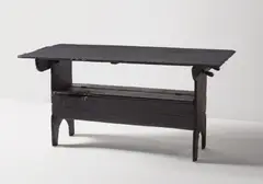 Maarten Baas, Unique table, 2014, Charred nineteenth-century pine farm table, epoxy resin