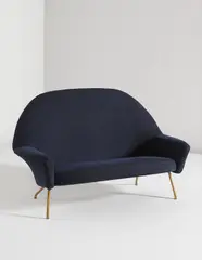 Joseph-André Motte, Sofa, model no. 770, circa 1958, Painted steel, fabric
