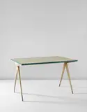 “Compas" cafétéria table, model no. 512 by Jean Prouvé, circa 1953, Painted steel, laminated wood, sold Jun 2016