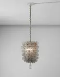 Rare chandelier by Artisti Barovier, 1940s, Blown glass, steel, brass, offered Jun 2016