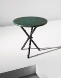 "Cammei" occasional table by Piero Fornasetti, 1950s, Transfer-printed metal, rubber-coated steel, brass, painted wood, sold Jun 2016