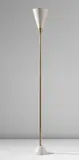 Gino Sarfatti, Floor lamp, model no. 1051/M, circa 1951, Brass, marble, painted metal