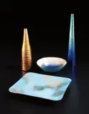 Paolo De Poli, Two vases, dish, and bowl