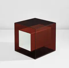 Rare "Plexiglas Cube" by Maria Pergay, 1972, Plexiglas, offered Dec 2016
