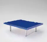 Yves Klein, "Table bleue", designed 1961, Acrylic, glass, International Klein Blue pigment, chromium-plated metal