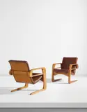 Kem Weber, Pair of "Air Line" armchairs from Disney Studios, Burbank, California