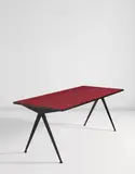 Jean Prouvé, "Compas" cafeteria table, model no. 512, circa 1953, Painted steel, laminate-covered wood