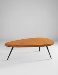 Charlotte Perriand, Low table, circa 1956, Pine, painted steel