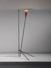 Michel Buffet, Floor lamp, circa 1950, Painted steel, painted metal