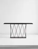 Jean Royere, "Tour Eiffel" console table, circa 1949, Painted steel, black marble, brass