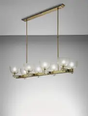 Ceiling light, model no. 5212 by Carlo Scarpa, circa 1940, Battuto glass, glass, brass, offered Dec 2016
