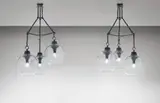 Luigi Caccia Dominioni, Pair of large "Grappolo” chandeliers, model no. LS10