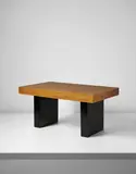 Breakfast table by Gino Levi Montalcini and Giuseppe Pagano, circa 1930, Maple burl-veneered wood, painted wood, offered Dec 2016