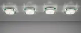 Fontana Arte, Set of four ceiling lights, model no. 1990, 1960s, Glass, frosted glass, chromium-plated metal, painted metal