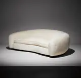 Jean Royere, "Ours Polaire" sofa, 1950s, Fabric, painted oak