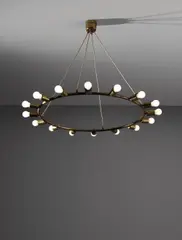 Gino Sarfatti, Early ceiling light, model no. S 00106, 1938-1940, Gold-washed brass, gold-washed steel