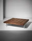 Rare daybed, model no. PK 80A by Poul Kjærholm, designed 1957, produced 1969-1971, Matte chromium-plated steel, leather, painted plywood, rubber, offered Dec 2016