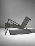 Jean Royere, Armchair designed for the Salon de repos du Pavillon de la céramique, L'Exposition Internationale, Paris, circa 1937, Perforated steel, painted steel