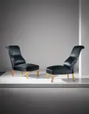 Carlo Mollino, Unique pair of lounge chairs, from the living room of the Ada and Cesare Minola House, Turin