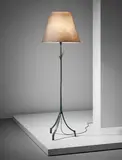 "Feuille" floor lamp by Alberto Giacometti, designed circa 1936, later cast, Patinated bronze, glass diffuser, paper shade, sold Dec 2016