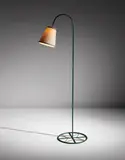 Jean Royere, “Ski” floor lamp, circa 1949, Painted steel, paper shade