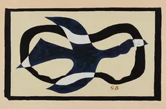 Oiseau traversant un nuage by Georges Braque, 1957, Lithograph in colors, on Arches paper, with full margins, sold Dec 2016