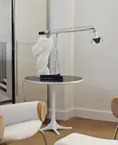 Adjustable table lamp by Curtis Jeré - Curtis Freiler and Jerry Fells, circa 1970, Steel, chromium-plated steel, painted steel, cable, sold Dec 2016