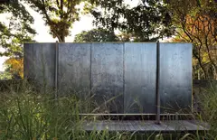 Jean Prouvé, Room divider/screen, circa 1959, Perforated steel, painted steel ("jaune citron" trim)